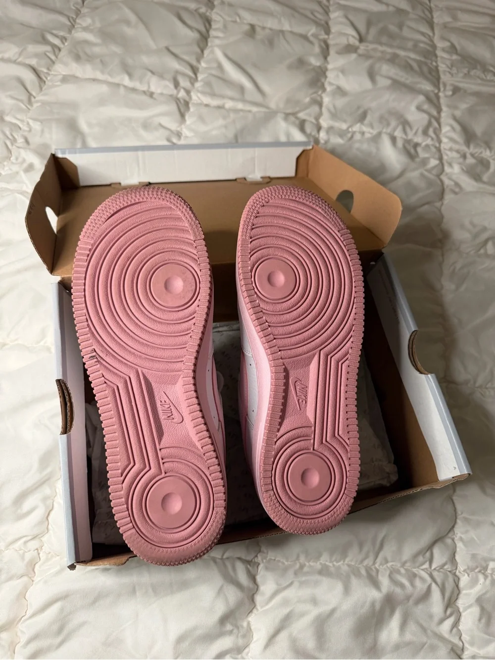Nike Air Force 1 Low White and Pink Casual Sneakers